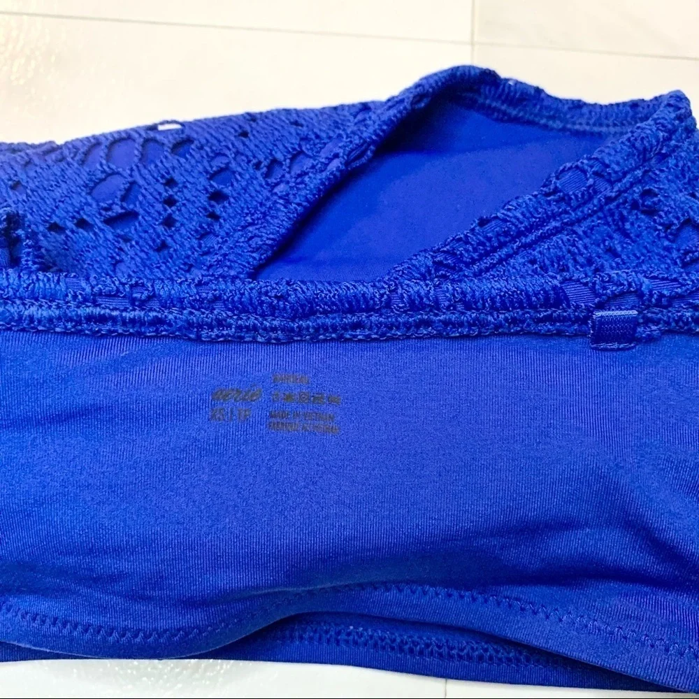 Aerie cobalt blue lace bandeau bikini top XS